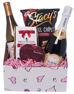 A Toast for My Valentine Gift Basket