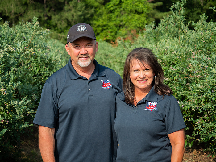 An image of blueberry farmers , Craig and Julie Wood 