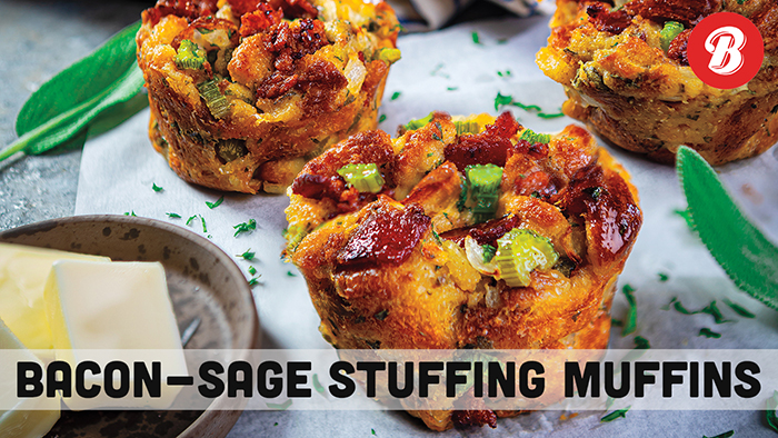 How to make Bacon-Sage Stuffing Muffins    