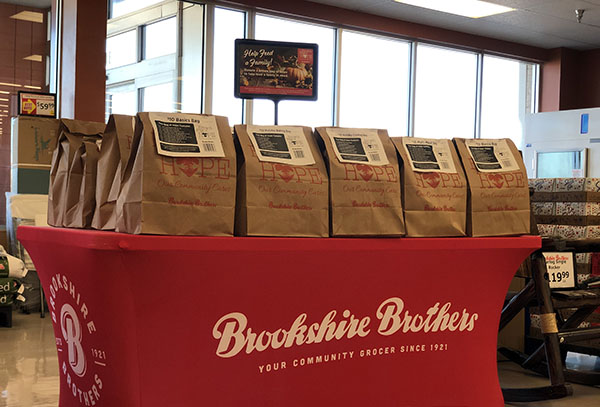 Brown Bags of Hope table Brown Bags of Hope table