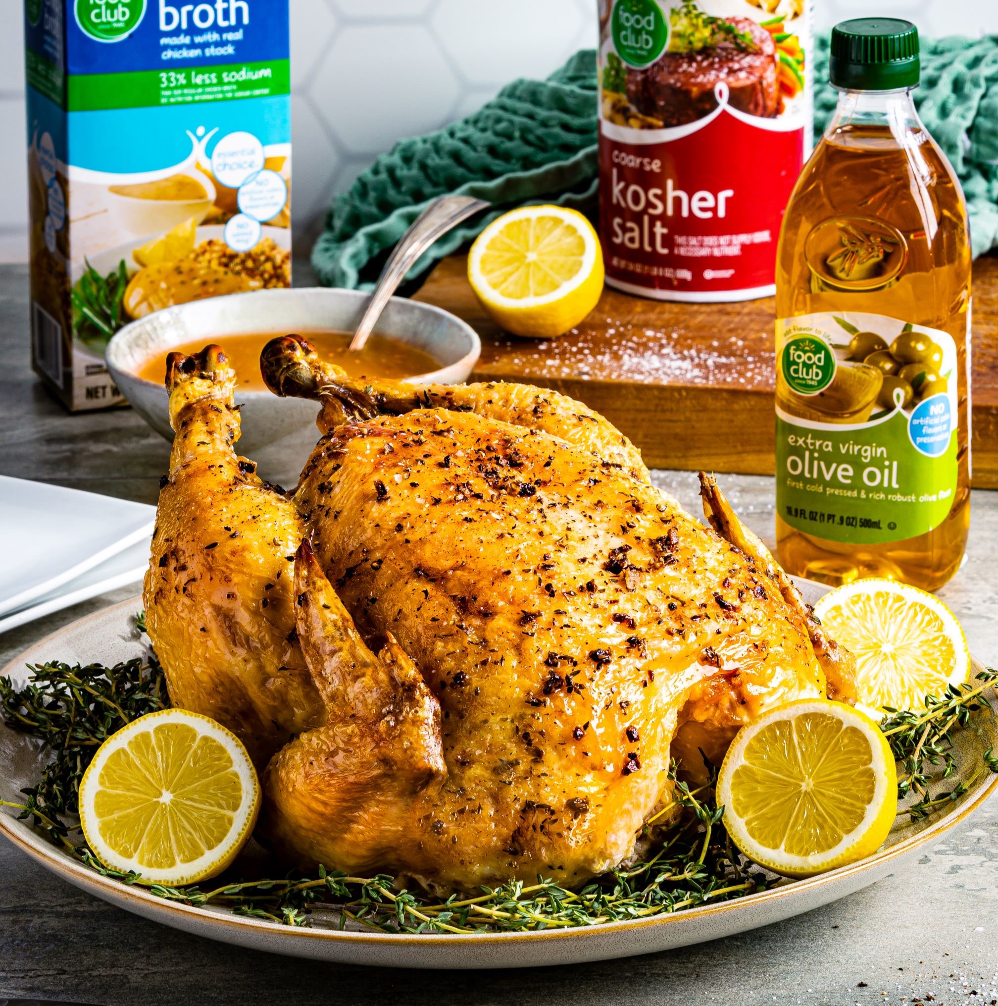 Lemon-Thyme Whole Roasted Chicken