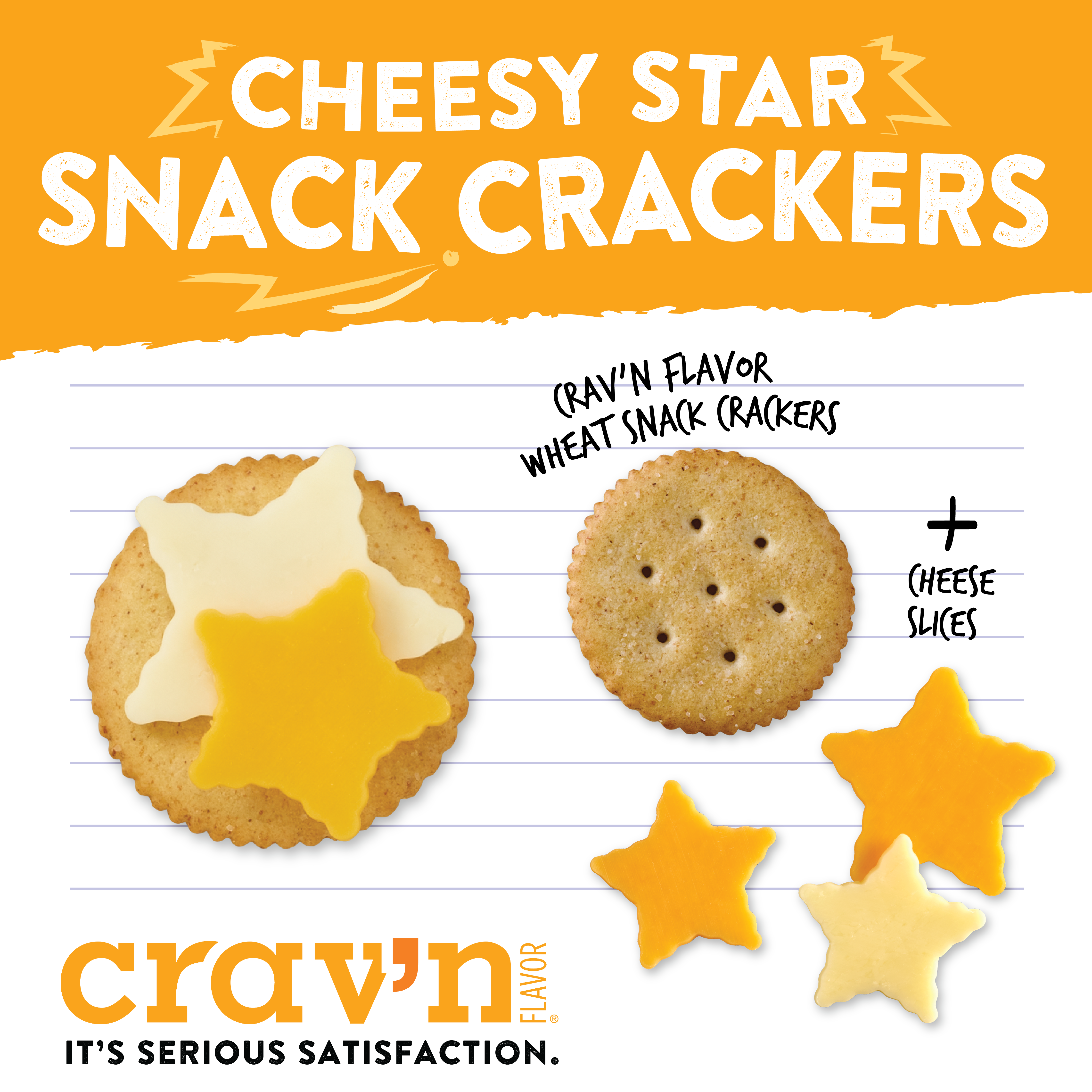 Cheesy Star Snack Crackers