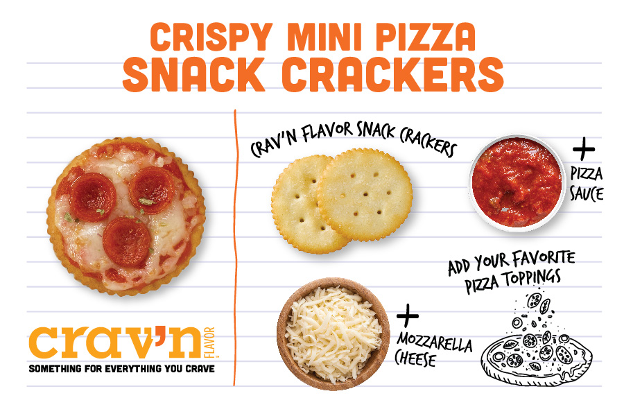 Crispy Mini Pizza Snack Crackers