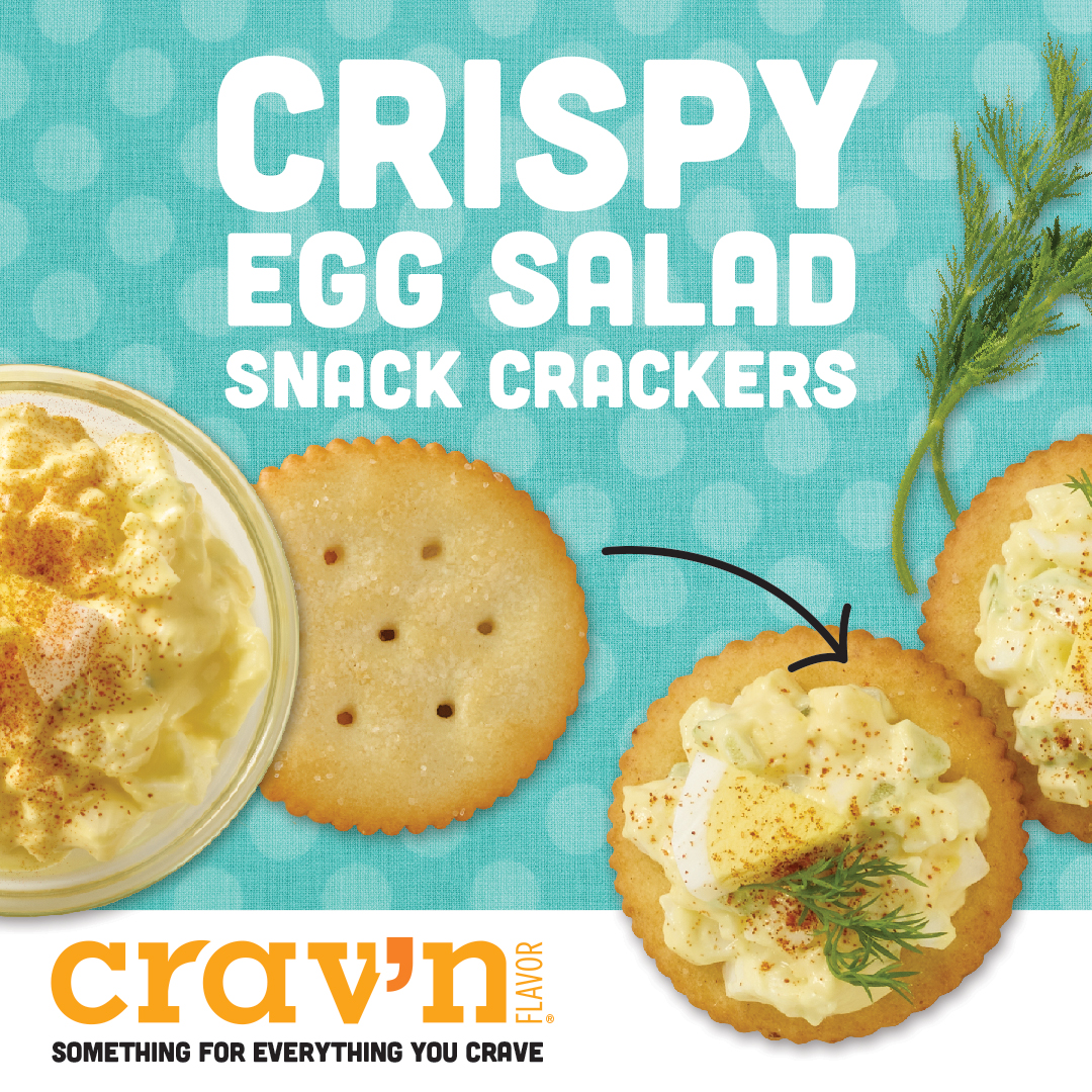 Crispy Egg Salad Snack Crackers