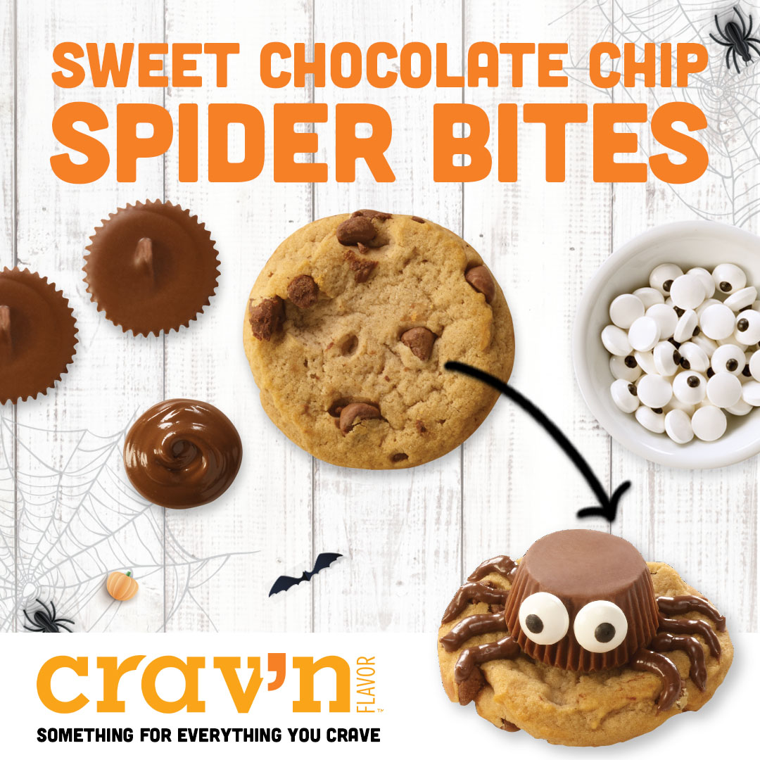 Sweet Chocolate Chip Spider Bites