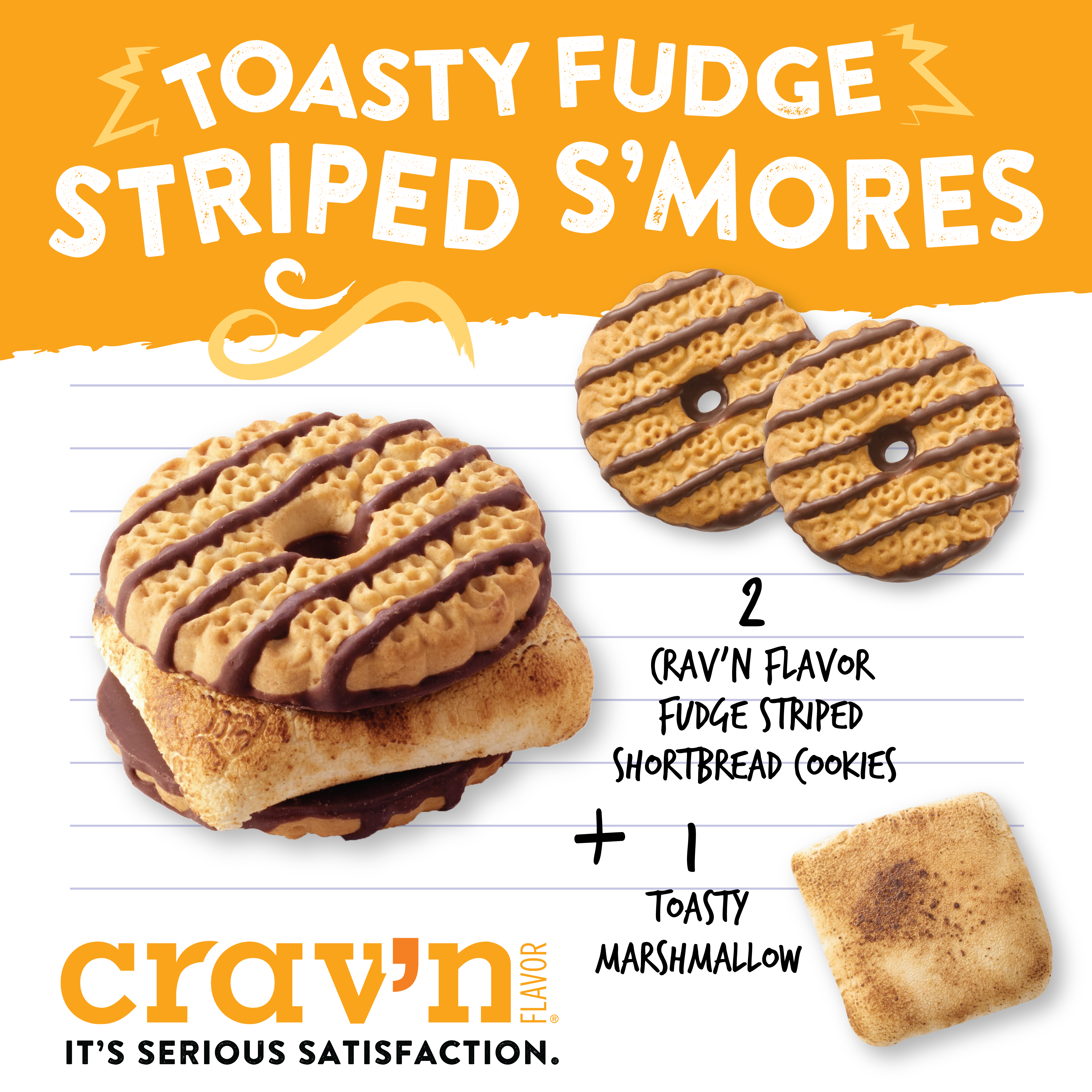 Toasty Fudge Striped S'mores