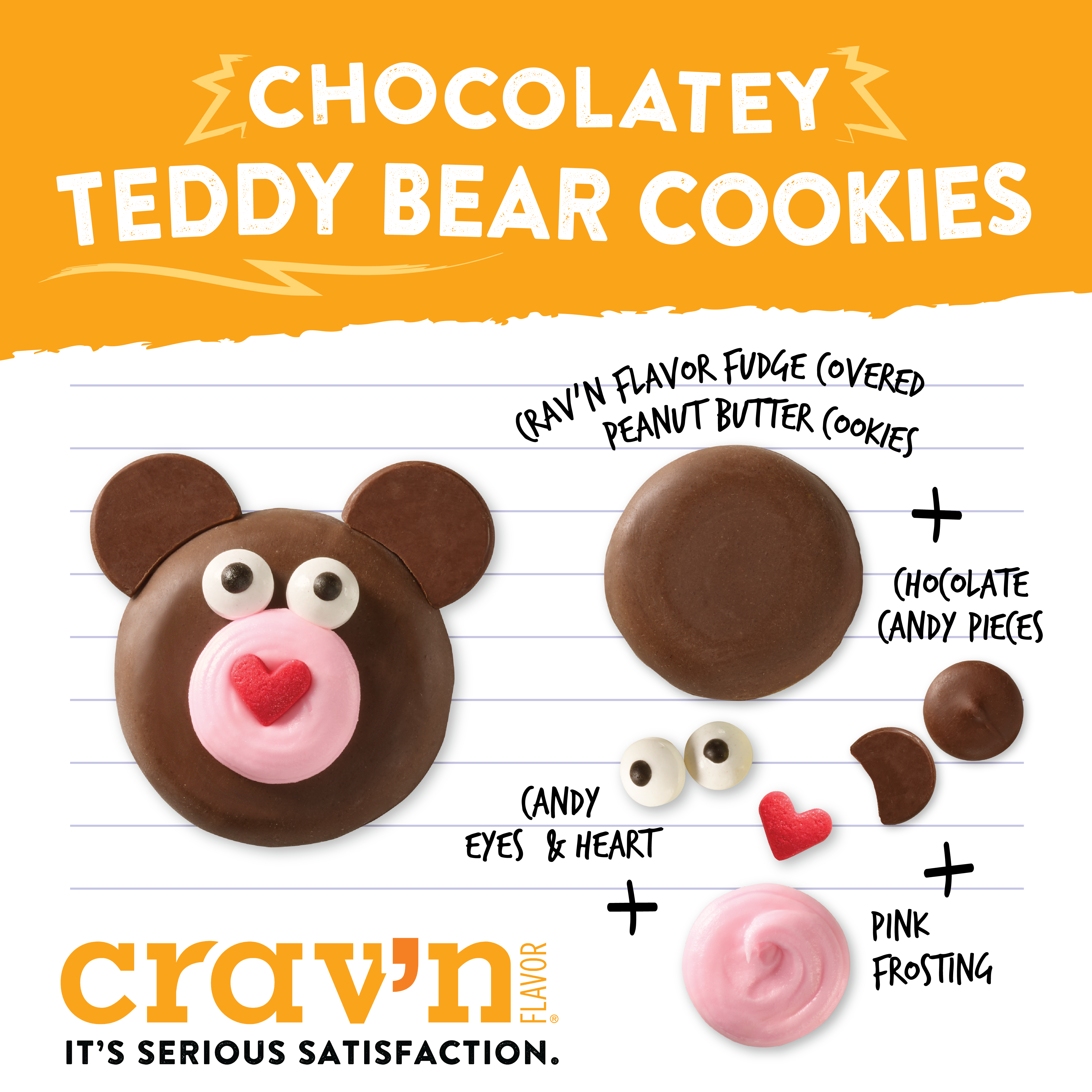Chocolatey Teddy Bear Cookies