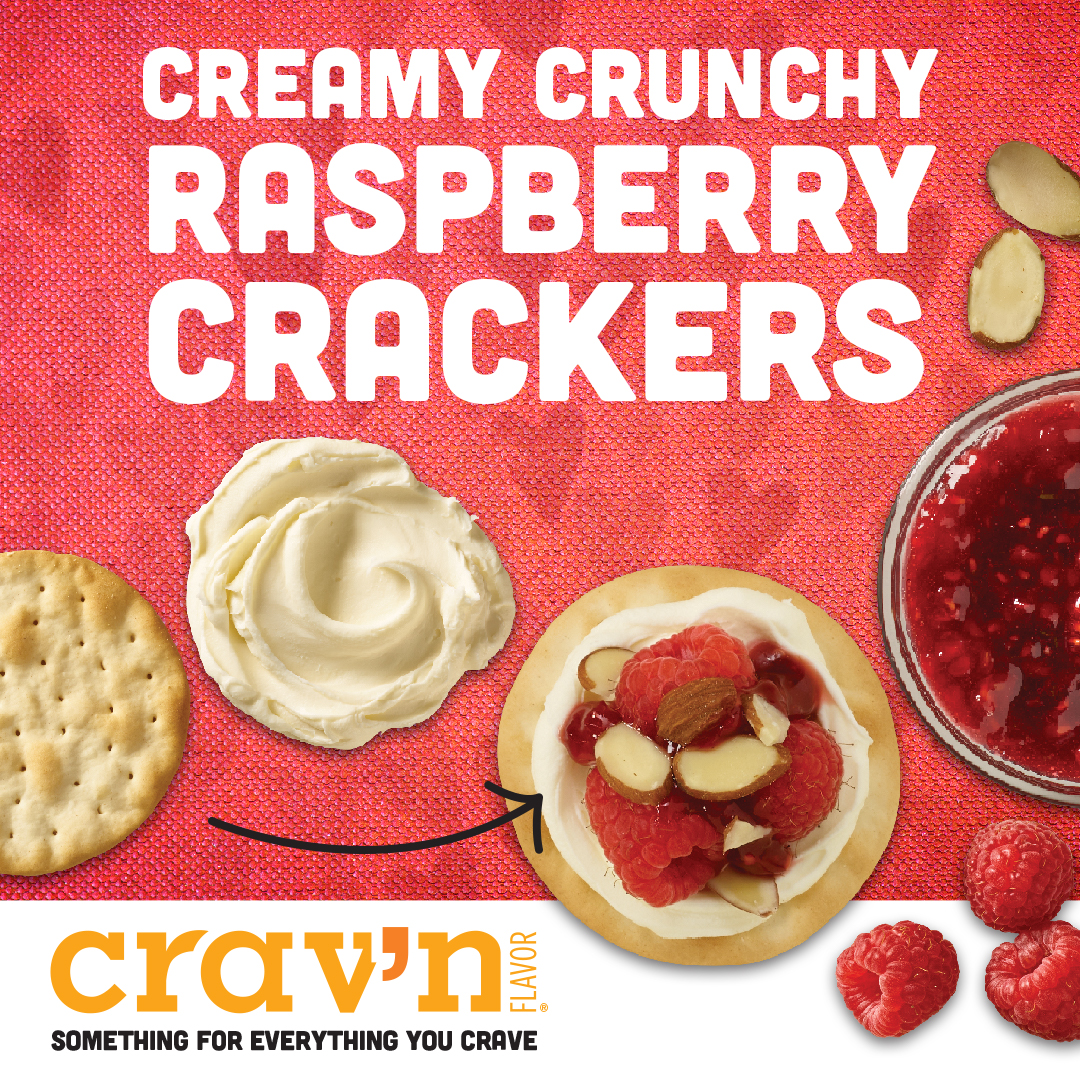 Creamy Crunchy Raspberry Crackers