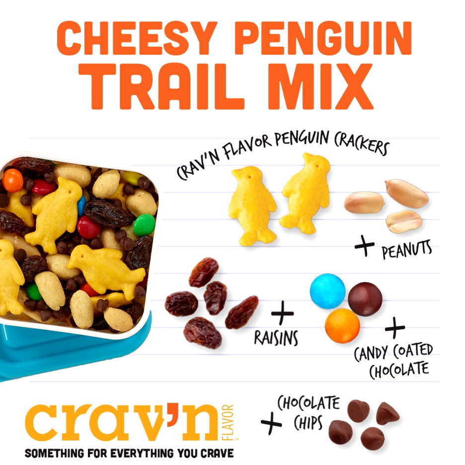 Cheesy Penguin Trail Mix