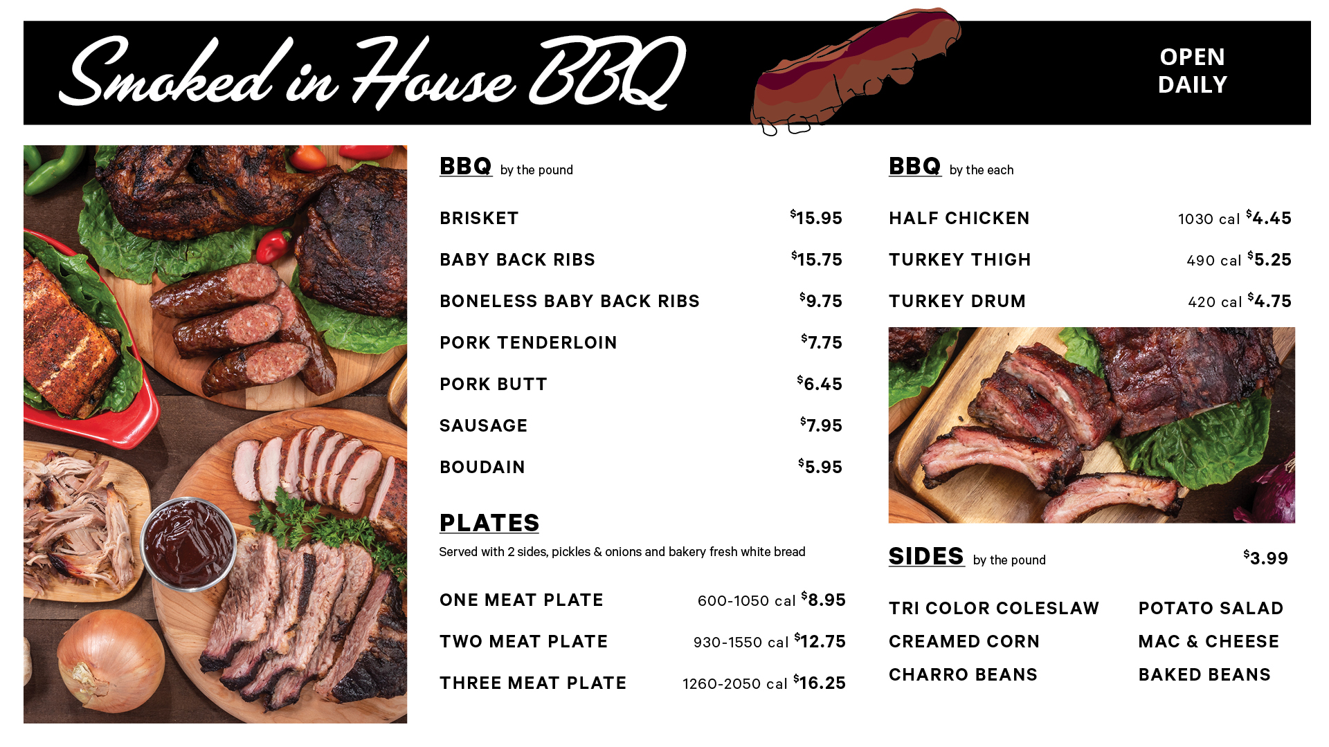 Barbecue Menu