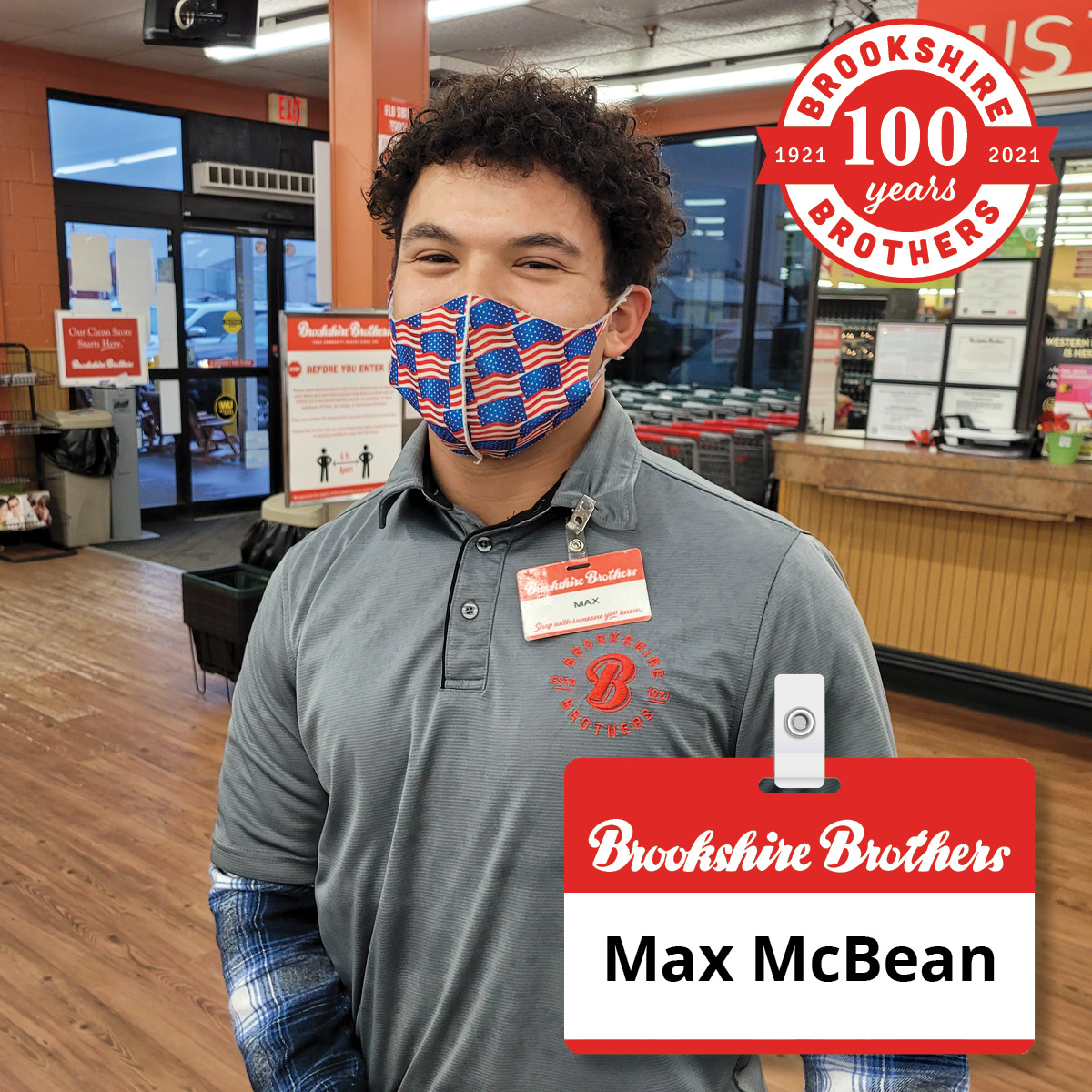 Max McBean - Fairfield, TX -A young man standing in the front of a grocery store.