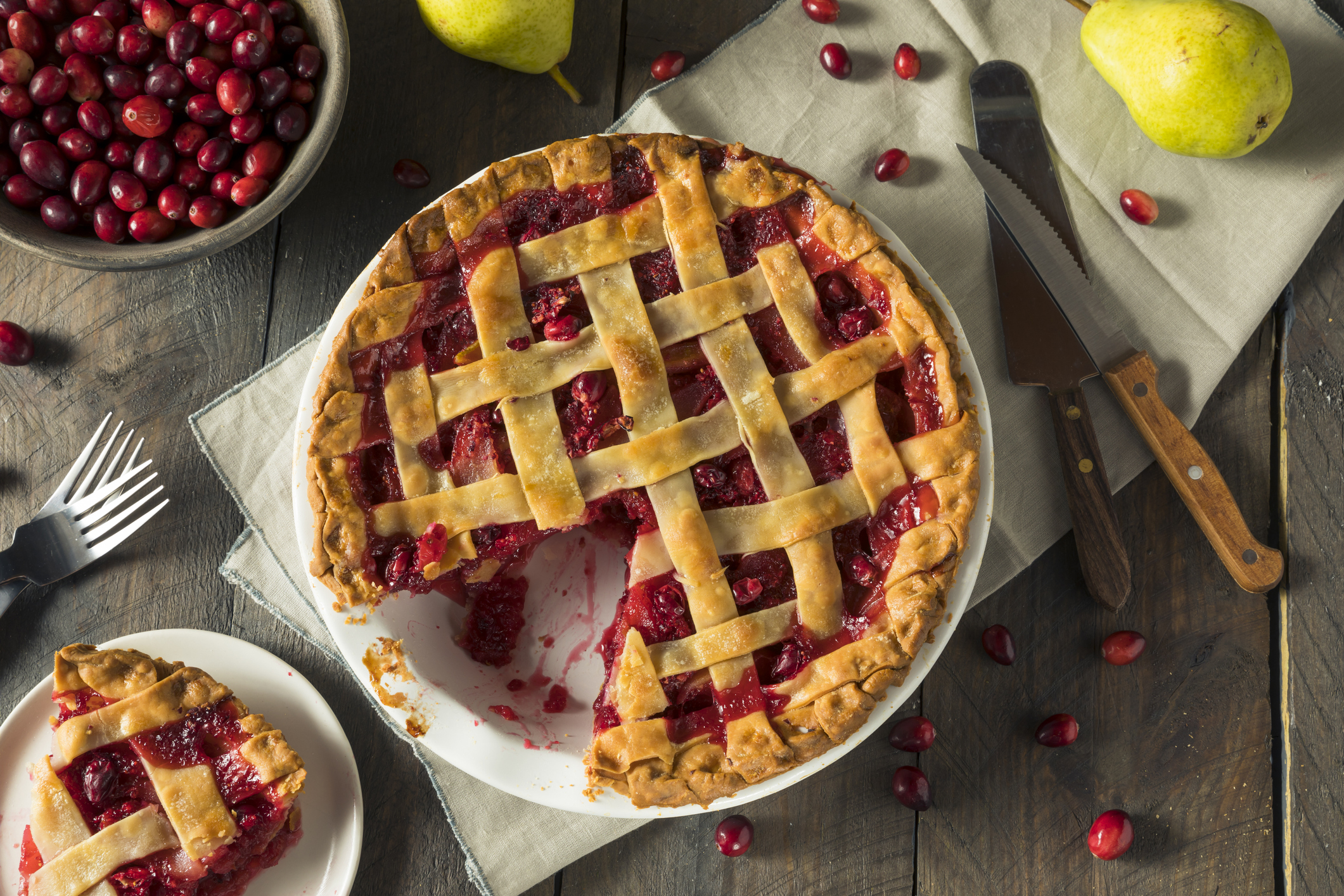 Cranberry and Ginger Pear Pie