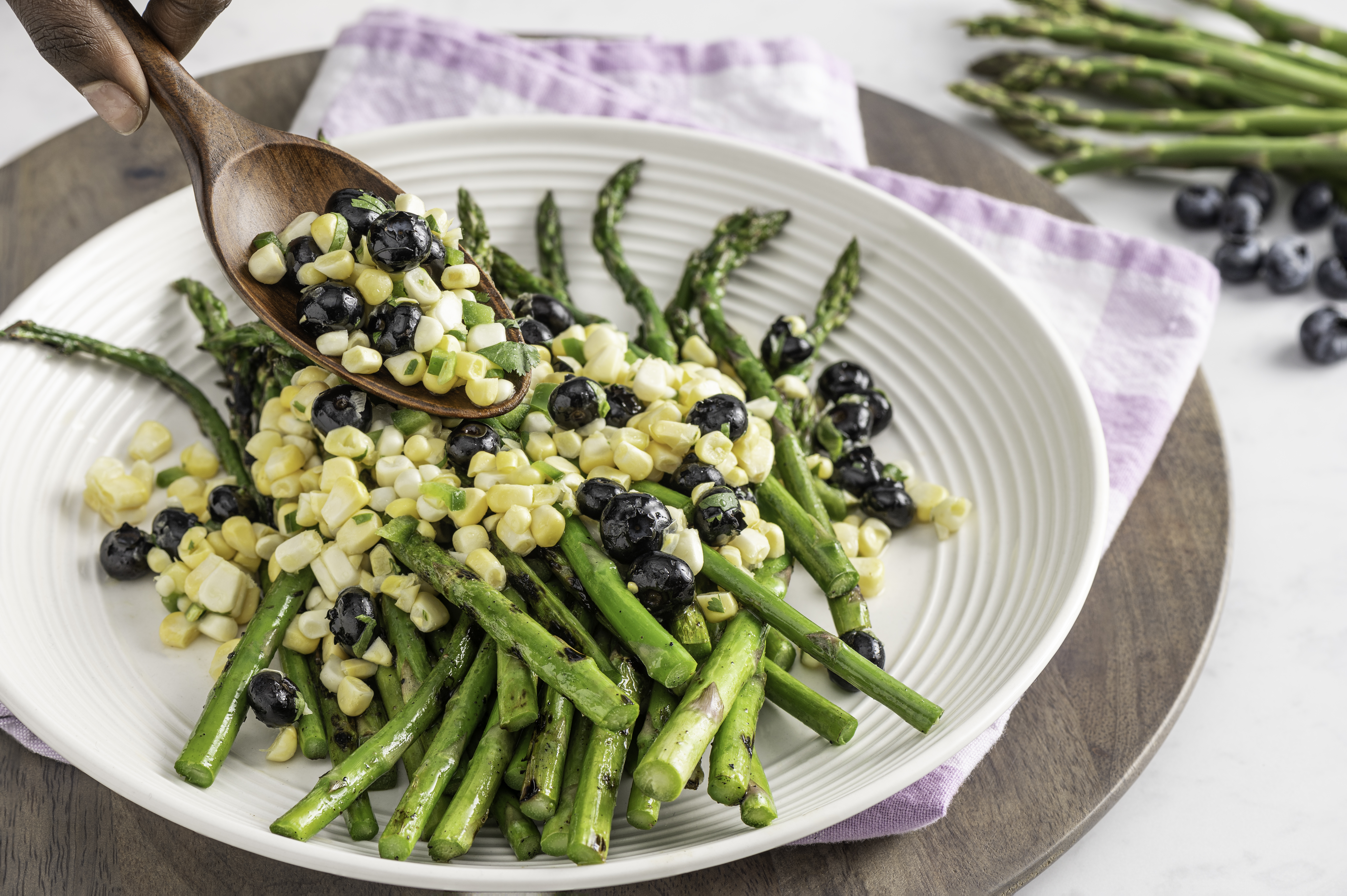 Grilled Asparagus with Blueberry Corn Relish