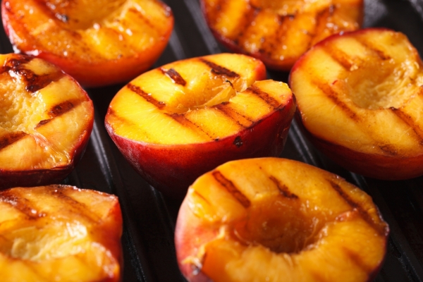 Grilled Peaches with Pecan Brown Butter Sauce