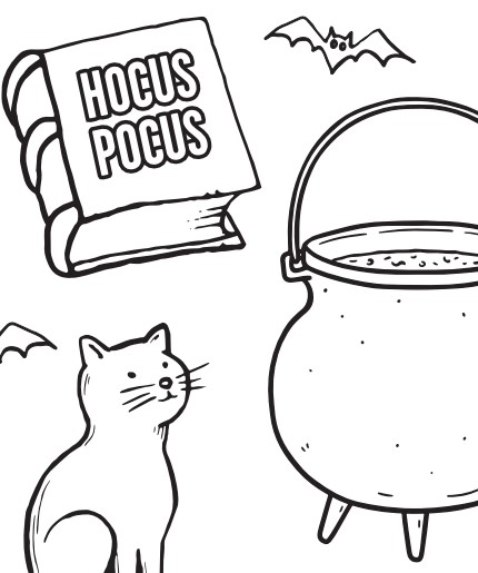 Hocus Pocus Coloring Sheet