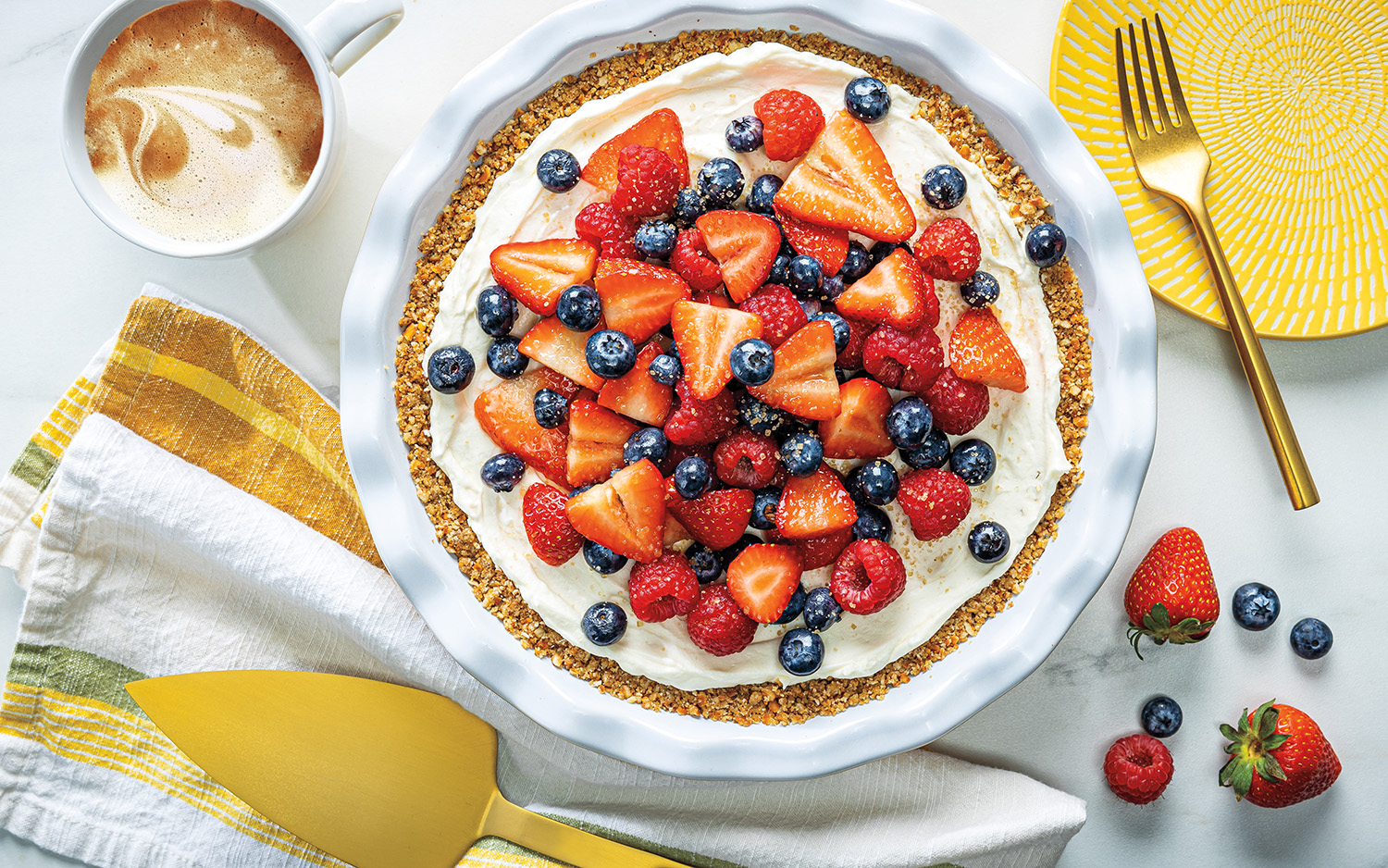 Mixed Berry Pretzel Tart