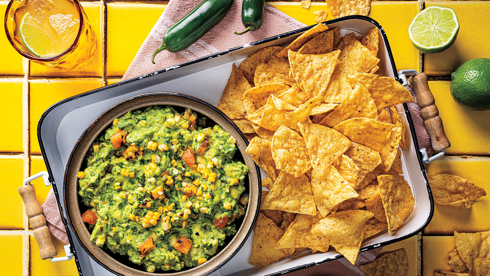 Grilled Corn and Tomato Guacamole Brookshire Brothers