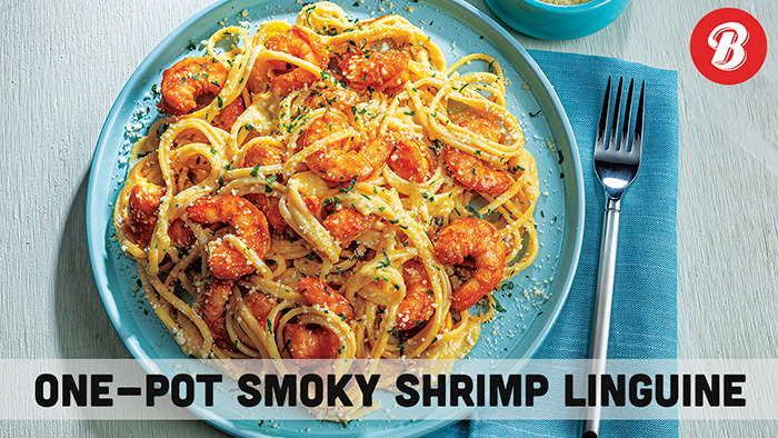One-Pot Smoky Shrimp Linguine