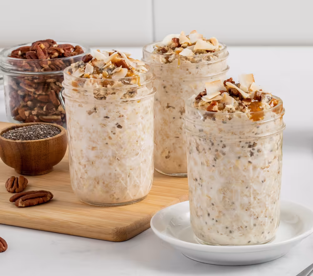 Salted Caramel Pecan Overnight Oats
