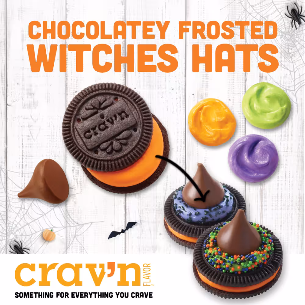 Chocolatey Frosted Witches Hats