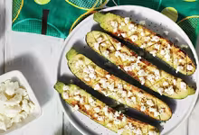 Baked Zucchini With Goat Cheese