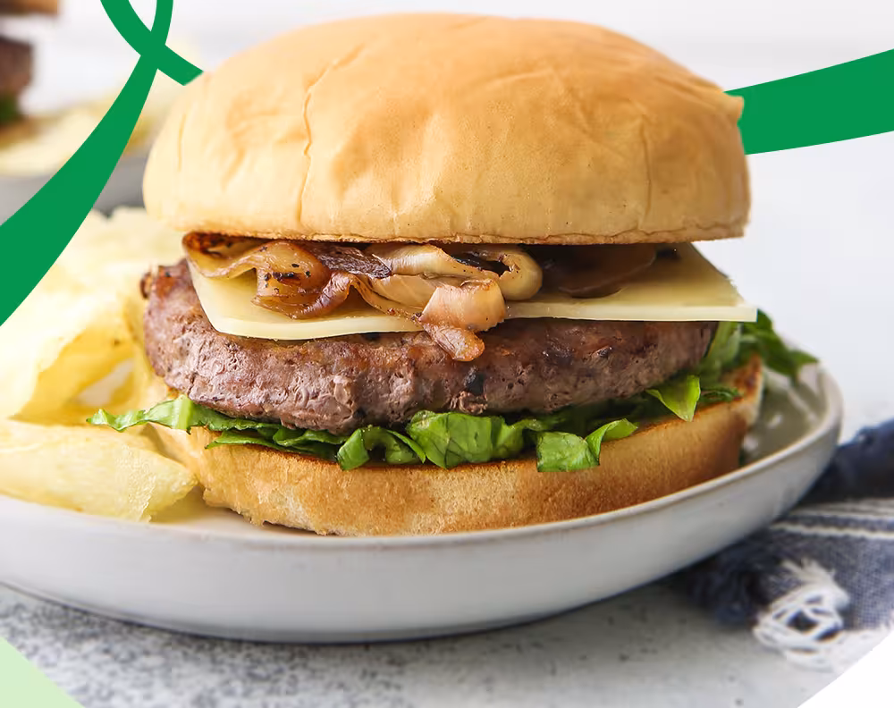 Grilled Onion & Swiss Cheeseburgers